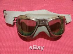 WWII USAAF Army Air Force Type AN6530 green lense flight goggles with extra lenses