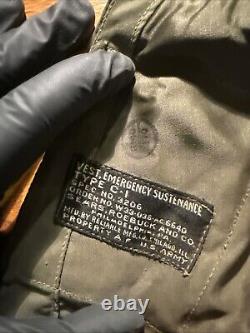 WWII USAAF Army Air Force Type C-1 Emergency Sustenance Vest Sears Roebuck & Co