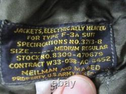 WWII USAAF Army Air Force Type F-3A Electric Flying Suit Jacket & Trousers NOS 3