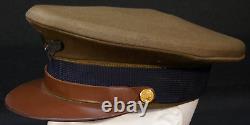 WWII USAAF Army Air Forces Aviation Cadet Service Visor Hat 7 3/8,'H. F. GRUVER