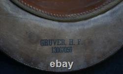 WWII USAAF Army Air Forces Aviation Cadet Service Visor Hat 7 3/8,'H. F. GRUVER