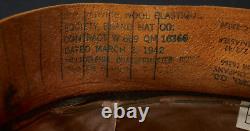 WWII USAAF Army Air Forces Aviation Cadet Service Visor Hat 7 3/8,'H. F. GRUVER