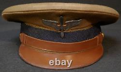 WWII USAAF Army Air Forces Aviation Cadet Service Visor Hat 7 3/8,'H. F. GRUVER