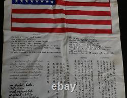 WWII USAAF Army Air Forces Blood Chit CBI China Burma India Late War 7 Languages