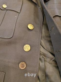 WWII USAAF Army Air Forces Officer Wool Service Coat with Hap Arnold Patch