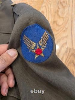 WWII USAAF Army Air Forces Officer Wool Service Coat with Hap Arnold Patch