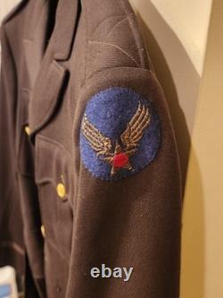 WWII USAAF Army Air Forces Service Coat Kahn Tailoring Indianapolis Great
