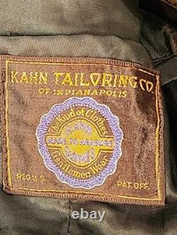 WWII USAAF Army Air Forces Service Coat Kahn Tailoring Indianapolis Great