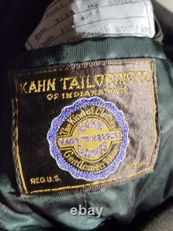 WWII USAAF Army Air Forces Service Coat Kahn Tailoring Indianapolis Great