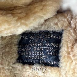 WWII USAAF D-1 Shearling Jacket Werber 1943 + 1942 Flight Cap Display Set
