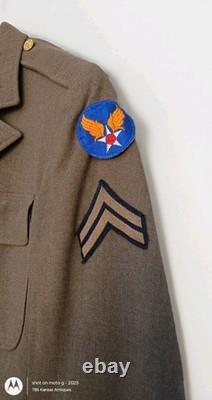 WWII USAAF Named Service Coat Cpl. Wesley L. Knapp Caterpillar Club Member
