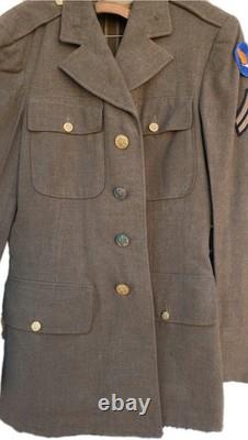 WWII USAAF Named Service Coat Cpl. Wesley L. Knapp Caterpillar Club Member