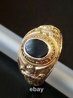 WWII USAAF Solid 10K Gold Pilot Officer Ring Army Air Corp Craig Field Bomber