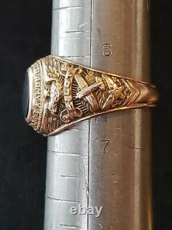 WWII USAAF Solid 10K Gold Pilot Officer Ring Army Air Corp Craig Field Bomber