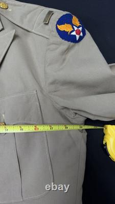 WWII USAAF TROPICAL KHAKI OFFICER UNIFORM Jacket Army Air Corps Mint