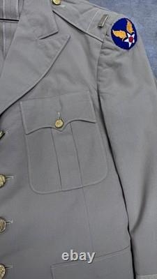 WWII USAAF TROPICAL KHAKI OFFICER UNIFORM Jacket Army Air Corps Mint