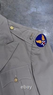 WWII USAAF TROPICAL KHAKI OFFICER UNIFORM Jacket Army Air Corps Mint