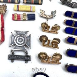 WWII USAAF U. S. Army Air Force Pilot Flight Wings Ribbon Bars Various Pins LOT