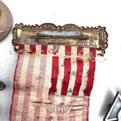 WWII USAAF U. S. Army Air Force Pilot Flight Wings Ribbon Bars Various Pins LOT