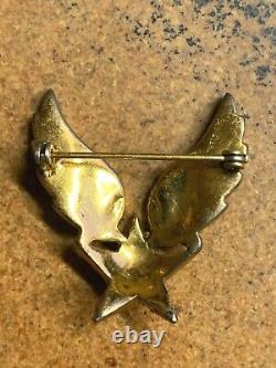 WWII USAAF U. S. Army Air Force sterling silver SWEETHEART Pin Brooch RHINESTONES