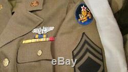 WWII US 14th ARMY AIR FORCE UNIFORM JACKET FLYING TIGERS PATCH STERLING WINGS