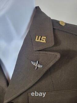 WWII US 5th Army Air Corps Tailor Made Jacket Uniform By Saks Fifth Avenue NY