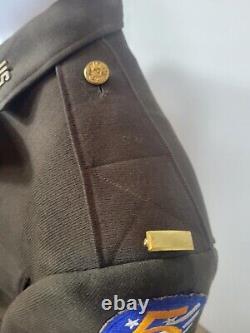 WWII US 5th Army Air Corps Tailor Made Jacket Uniform By Saks Fifth Avenue NY