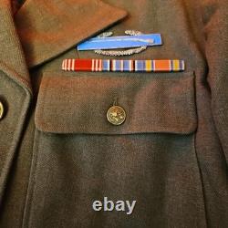 WWII US 7th Army bullion patch Staff SGT JACKET Sterling Pin Infantry Air Force