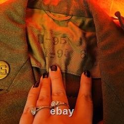 WWII US 7th Army bullion patch Staff SGT JACKET Sterling Pin Infantry Air Force