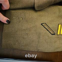 WWII US 7th Army bullion patch Staff SGT JACKET Sterling Pin Infantry Air Force