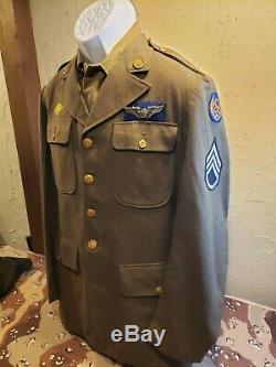 WWII US 8th Army Air Force Blue Back Wing Uniform with Research