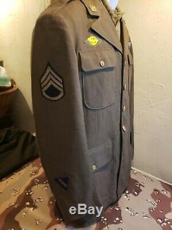 WWII US 8th Army Air Force Blue Back Wing Uniform with Research