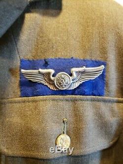 WWII US 8th Army Air Force Blue Back Wing Uniform with Research