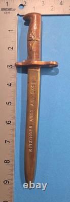 WWII US 9th Army Air Force Kitzingen Base Letter Opener Faye Waggoner