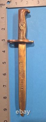 WWII US 9th Army Air Force Kitzingen Base Letter Opener Faye Waggoner