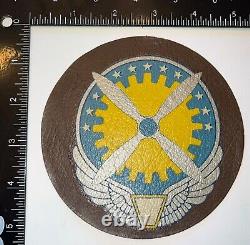 WWII US AAF Army Air Force Service Command Decal on Leather Patch