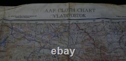 WWII US AAF Army Air Forces Cloth Chart Keijo Vladivostok 1943 Silk 24 x 24.5