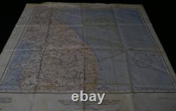 WWII US AAF Army Air Forces Cloth Chart Keijo Vladivostok 1943 Silk 24 x 24.5
