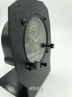 WWII US ARMY AIR CORPS JAEGER 8 Day Manual COCKPIT CLOCK AIRCRAFT CHRONOGRAPH