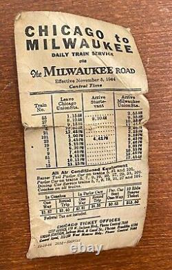 WWII US ARMY AIR CORPS M1938 GREATCOAT OVERCOAT- MEDIUM 40R, & 1944 Train Sched