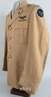 WWII US ARMY AIR CORPS PILOT UNIFORM THEATER MADE read bio