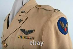 WWII US ARMY AIR CORPS PILOT UNIFORM THEATER MADE read bio