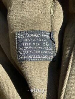 WWII US ARMY AIR FORCES AN-S-31A SUMMER FLYING SUIT Coveralls