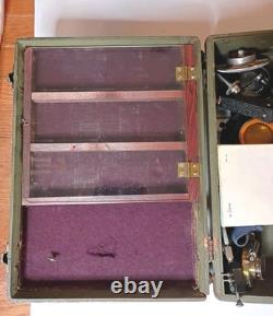 WWII US ARMY AIR FORCES Camera Gun Sight Aiming Point Storage Case With Lenses +