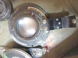 WWII US ARMY AIR FORCES Camera Gun Sight Aiming Point Storage Case With Lenses +