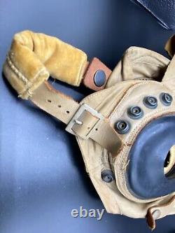WWII US ARMY AIR FORCE AN-H-15 Bradley-Goodrich Aviator summer helmet
