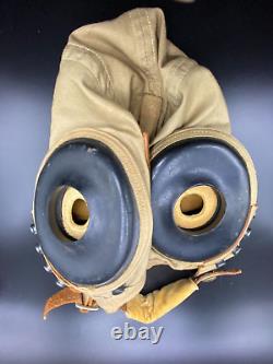 WWII US ARMY AIR FORCE AN-H-15 Bradley-Goodrich Aviator summer helmet
