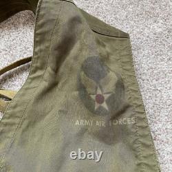 WWII US ARMY AIR FORCE EMERGENCY SUSTENANCE VEST C-1 With HOLSTER MILITARY 40s