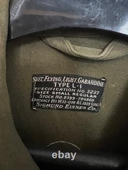 WWII US ARMY AIR FORCE USAAF TYPE L-1 FLYING LIGHT GABARDINE FLIGHT SUIT Small R