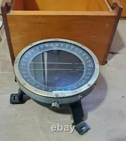 WWII US Air Force Army AFT Compass Type D-12 WITH WOOD BOX